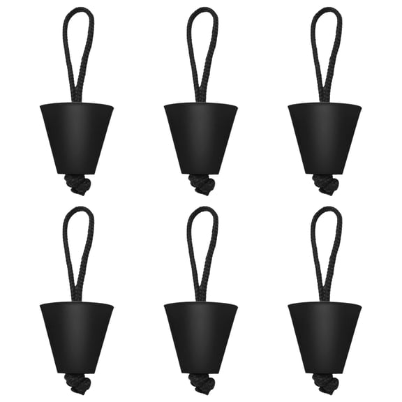 Tomfoto 6PCS/8PCS Universal Kayak Scupper Plug Kit Silicone Scupper Plugs Drain Holes Stopper Bung with Lanyard