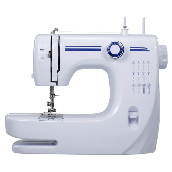 Tomfoto Electric Sewing Machine Household Built-in Stitches Free Arm 12 Stitches Penetrate 8 Layers Desktop Crafting Mending Machine