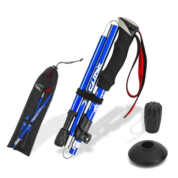 Tomfoto Lightweight Collapsible Trekking Pole Five-fold Walking Stick for Hiking Camping Backpacking