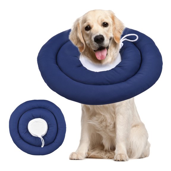 Tomfoto Recovery Collar After Surgery Dog Cone Collar With Adjustable Neck Drawstring Waterprrof Dog Protective Donut Collar for Small Medium Large Pets