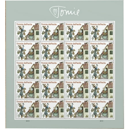 Tomie DePaola USPS Forever Postage Stamp 1 Sheet of 20 US First Class Folktales Cards Book Story Party Announcements Celebration Wedding (20 Stamps)