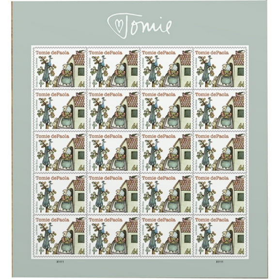 Tomie DePaola USPS Forever Postage Stamp 1 Sheet of 20 US First Class Folktales Cards Book Story Party Announcements Celebration Wedding (20 Stamps)