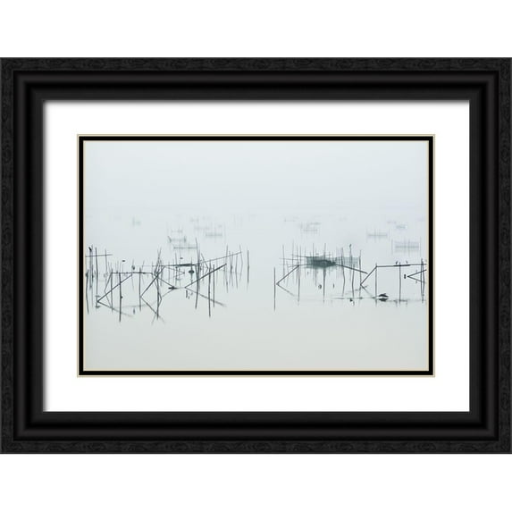 Tomihisa, Kouji 18x13 Black Ornate Wood Framed with Double Matting Museum Art Print Titled - Inba