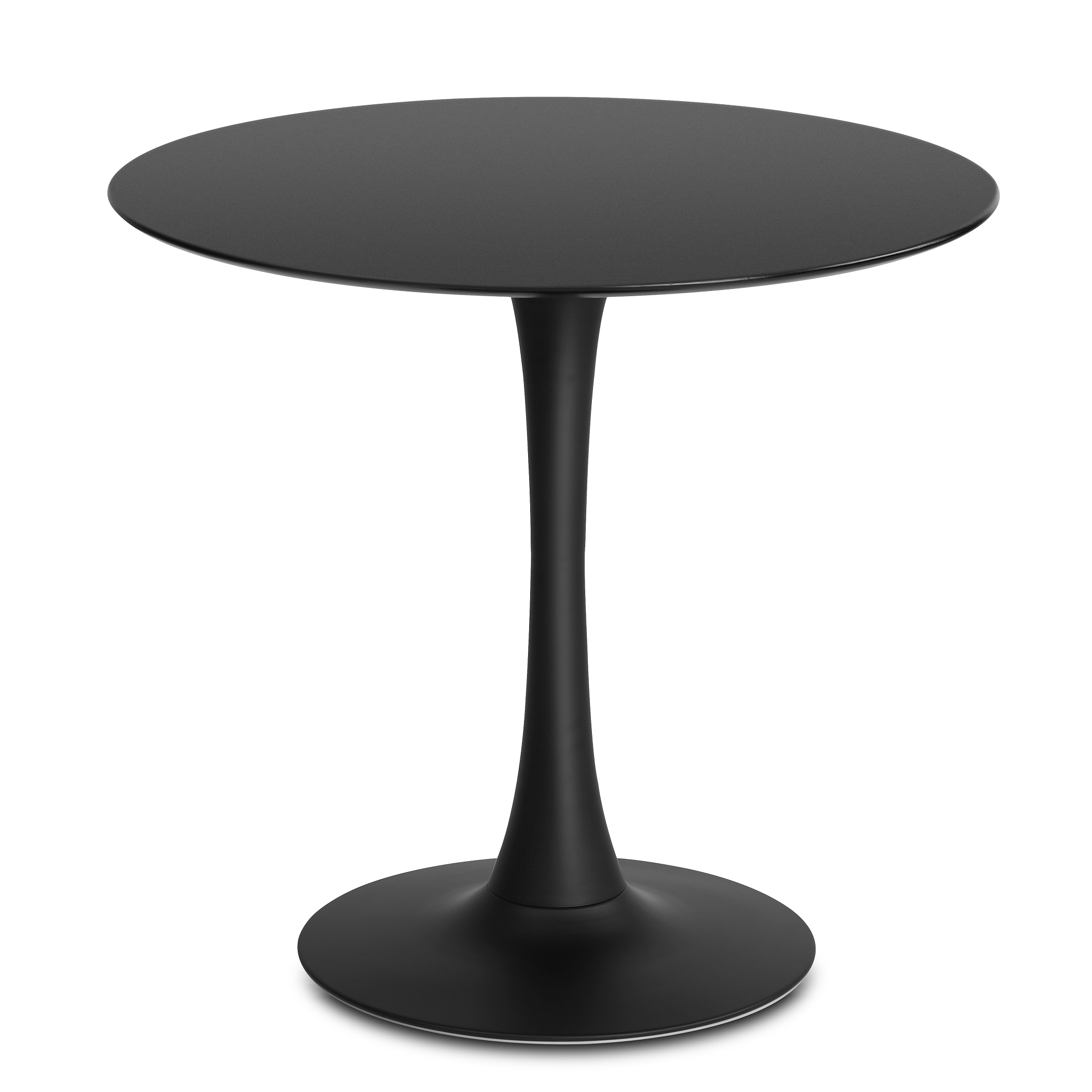 International Concepts Round Top Pedestal Dining Table with Black Base ...