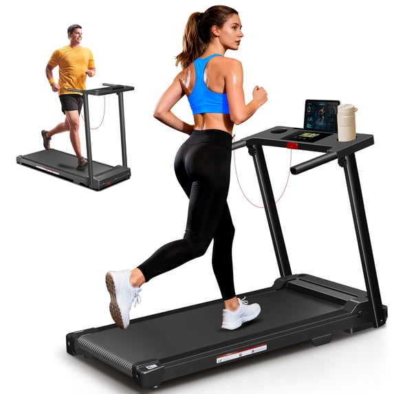 Tomile Folding Treadmill for Home, 3.0 HP Portable Treadmill, Walking Running Pad with Handles, 300 lbs Capacity