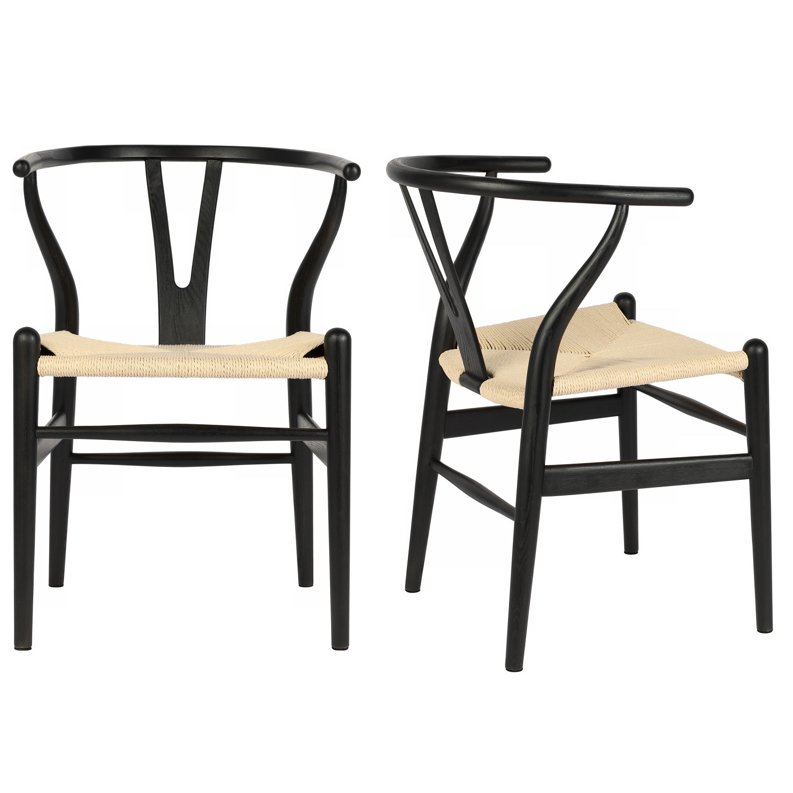International Concepts XBack Dining Chairs with Solid Wood Seat Set