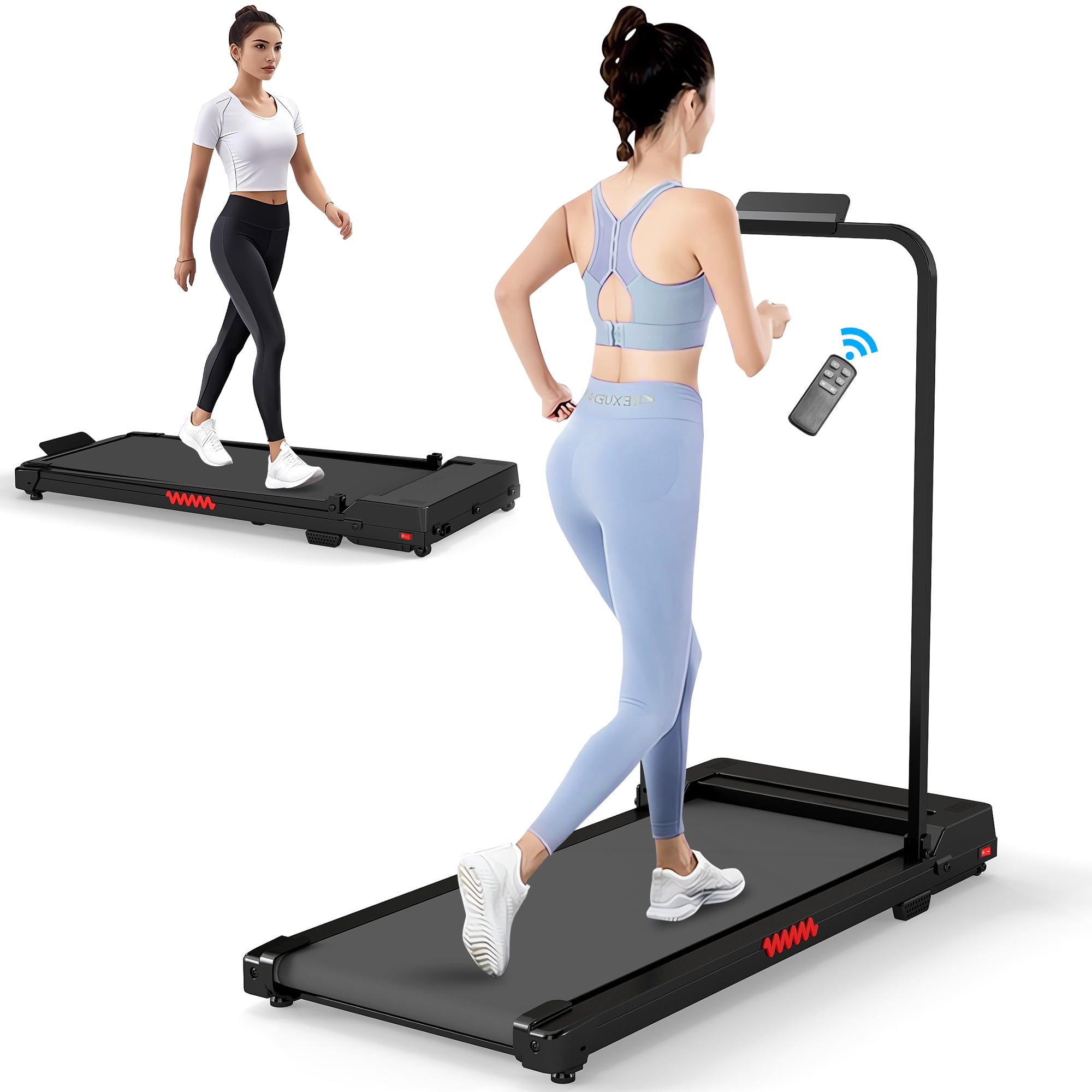 Tomile Walking Pad Treadmill for Home, 3.0HP Quiet Folding Treadmill with 300lbs Capacity, Portable Under Desk Treadmill with Remote Control