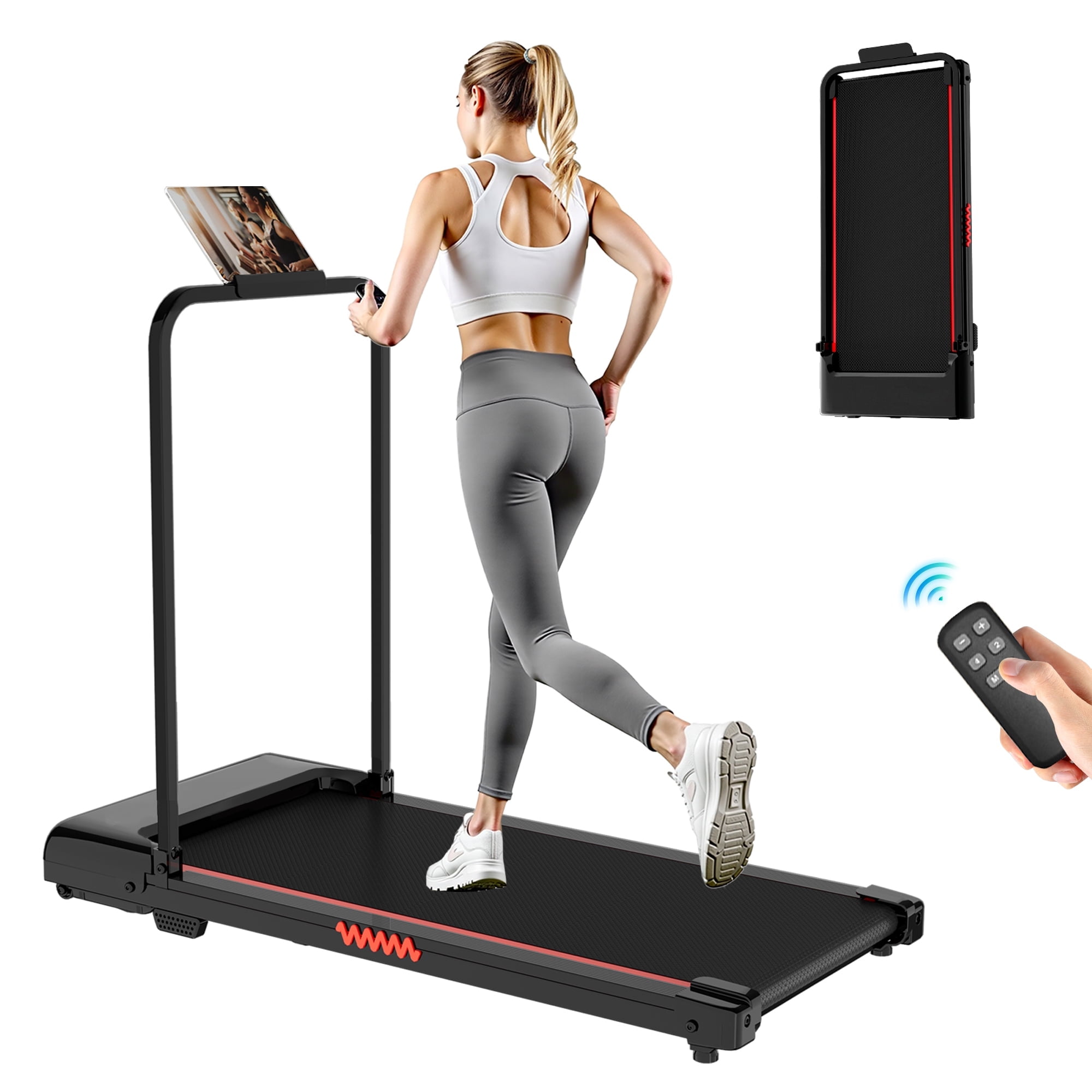 Tomile Walking Pad Treadmill for Home, 3.0HP Quiet Folding Walk Pad with Handle, 300lbs Capacity with Remote
