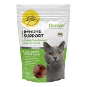 Tomlyn Immune Support Daily L-Lysine Chews for Cats and Kittens, Fish Flavored Lysine Supplement for Cats and Kittens to Support Immune Health, Normal Eye Function and Respiratory Health, 30ct