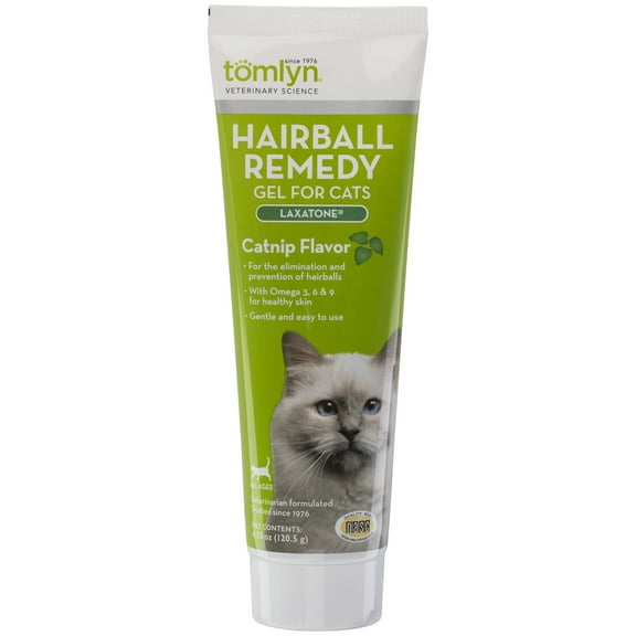 Tomlyn Laxatone Hairball Remedy Supplement for Cats, Catnip Flavor, 4.25 oz.