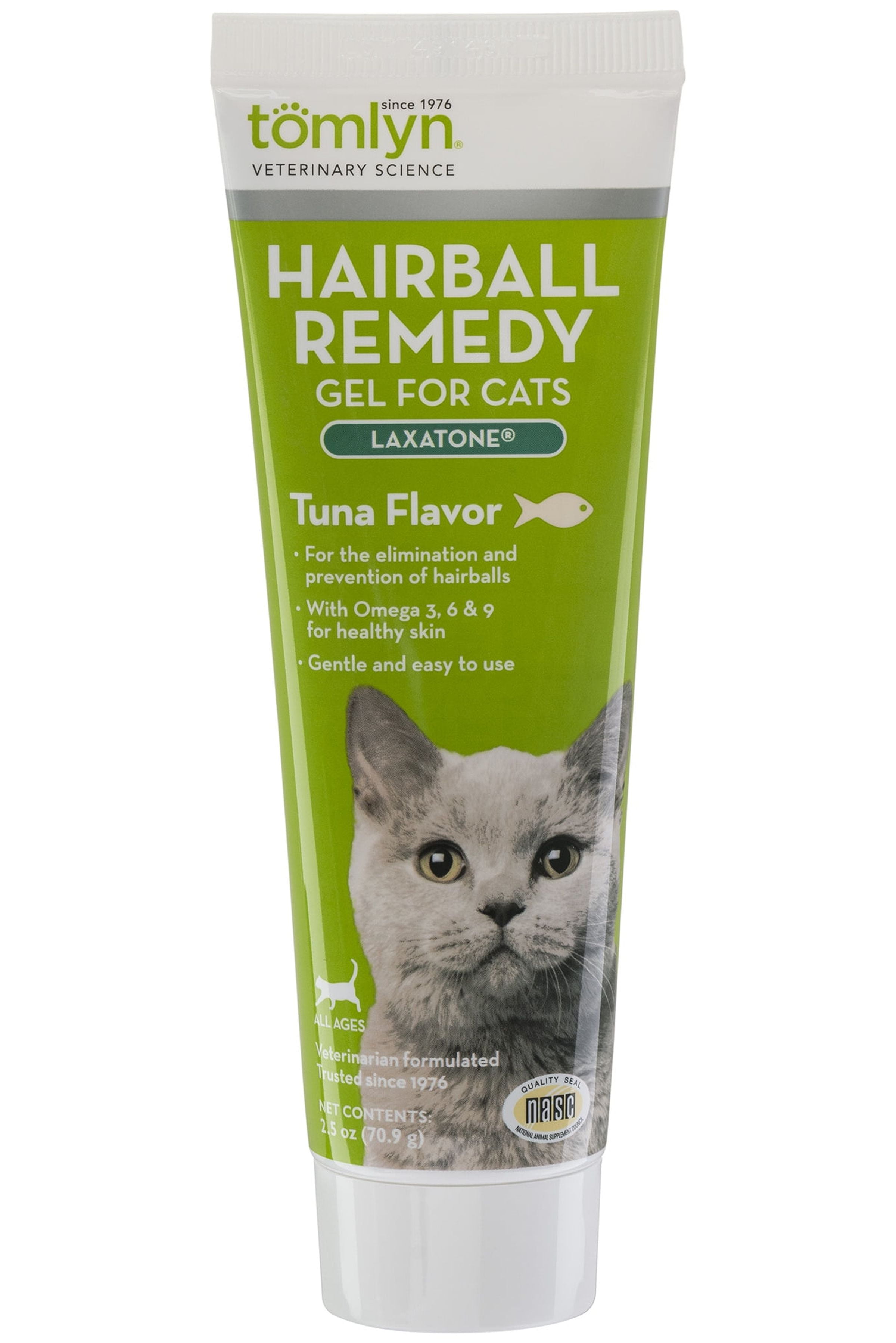 Tomlyn Laxatone Hairball Remedy Supplement for Cats Tuna Flavor 2.5 oz