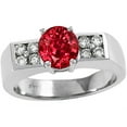 thumbnail image 1 of Tommaso Design� 7mm Round Created Ruby Ring, 1 of 9