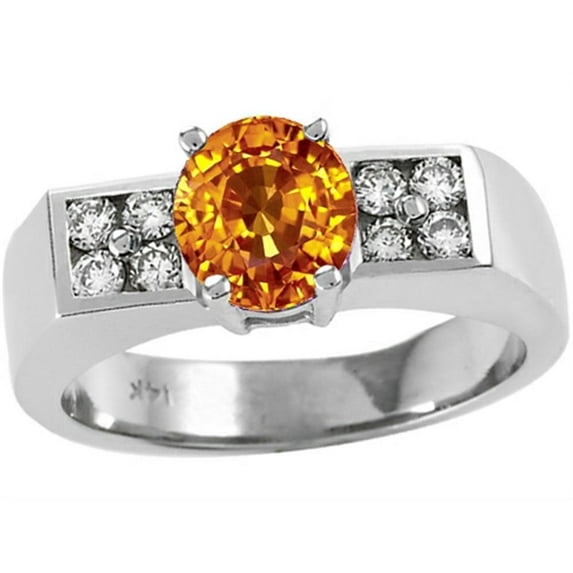 Tommaso Design� 7mm Round Genuine Citrine Ring