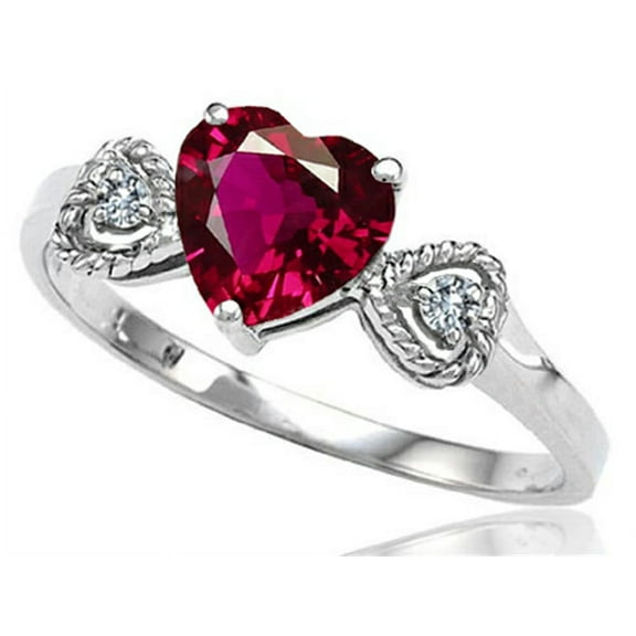 Tommaso Design� Created Ruby Heart Shape Engagement Promise Ring