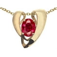 thumbnail image 1 of Tommaso Design� Created Ruby Oval 9x7mm Heart Shape Pendant Necklace Enhancer, 1 of 8