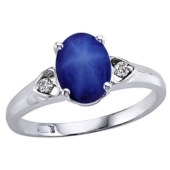 Tommaso Design� Created Star Sapphire Oval 8x6mm Ring