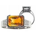 thumbnail image 1 of Tommaso Design� Emerald Cut 9x7mm Genuine Citrine Ring, 1 of 9