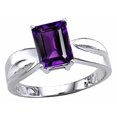 thumbnail image 1 of Tommaso Design� Emerald Cut Genuine Amethyst Ring, 1 of 9