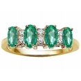 thumbnail image 1 of Tommaso Design� Genuine 4 Stone Emerald Band, 1 of 8