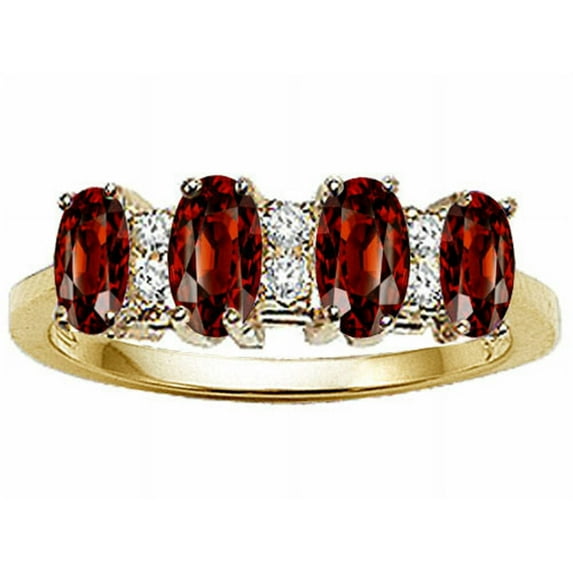 Tommaso Design� Genuine 4 Stone Garnet Band