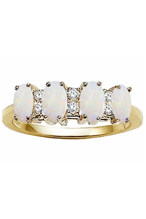 � Genuine 4 Stone Opal Ring / Band
