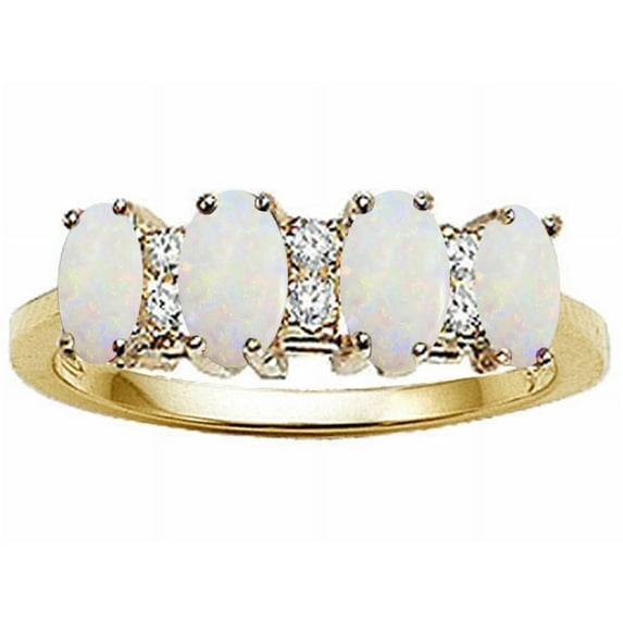 Tommaso Design� Genuine 4 Stone Opal Ring / Band