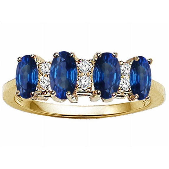 Tommaso Design� Genuine 4 Stone Sapphire Band