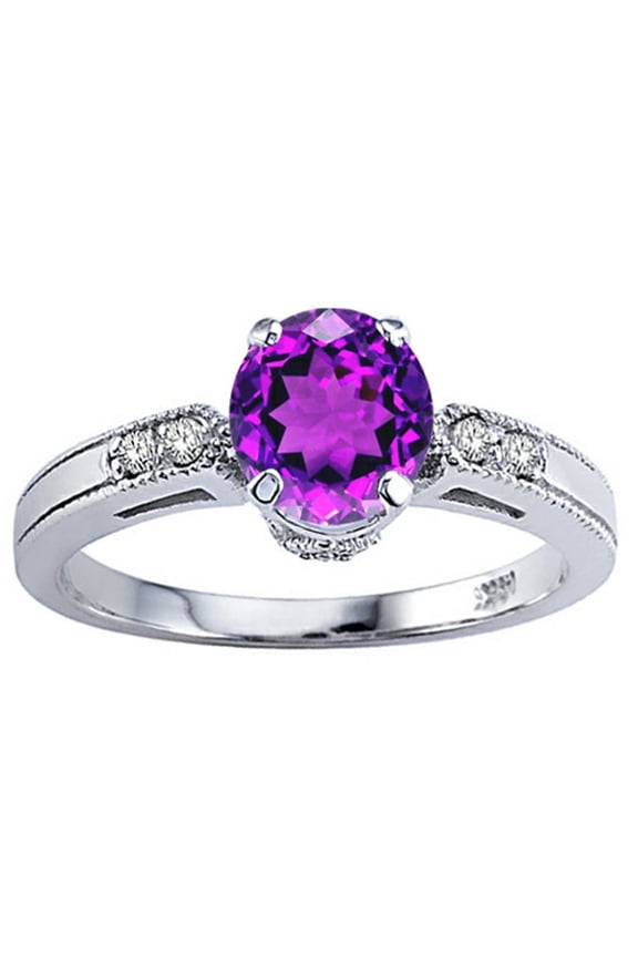 � Genuine Amethyst Engagement Ring