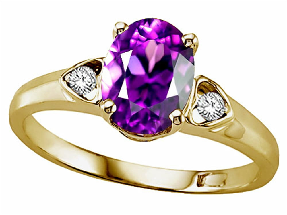 Tommaso Design Genuine Amethyst Ring - Walmart.com