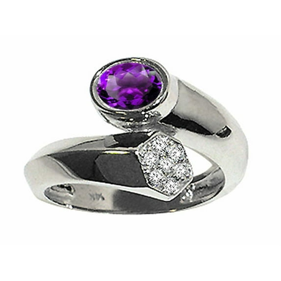 Tommaso Design� Genuine Amethyst Ring
