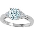 thumbnail image 1 of Tommaso Design� Genuine Aquamarine Engagement Ring, 1 of 9