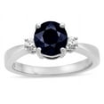thumbnail image 1 of Tommaso Design� Genuine Black Sapphire Engagement Ring, 1 of 9