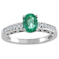 thumbnail image 1 of Tommaso Design� Genuine Emerald Solitaire Engagement Ring, 1 of 9