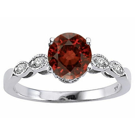 Tommaso Design� Genuine Garnet Solitaire Engagement Ring