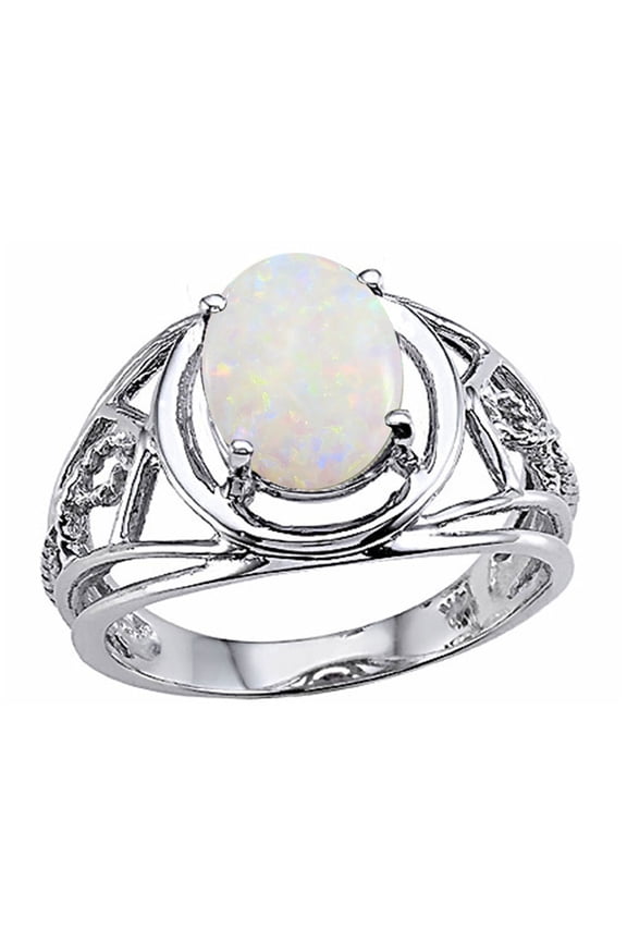 � Genuine Large Oval Opal Ring