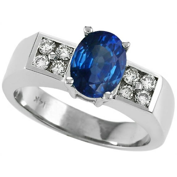 Tommaso Design� Genuine Oval Sapphire Ring