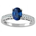thumbnail image 1 of Tommaso Design� Genuine Sapphire Solitaire Engagement Ring, 1 of 9