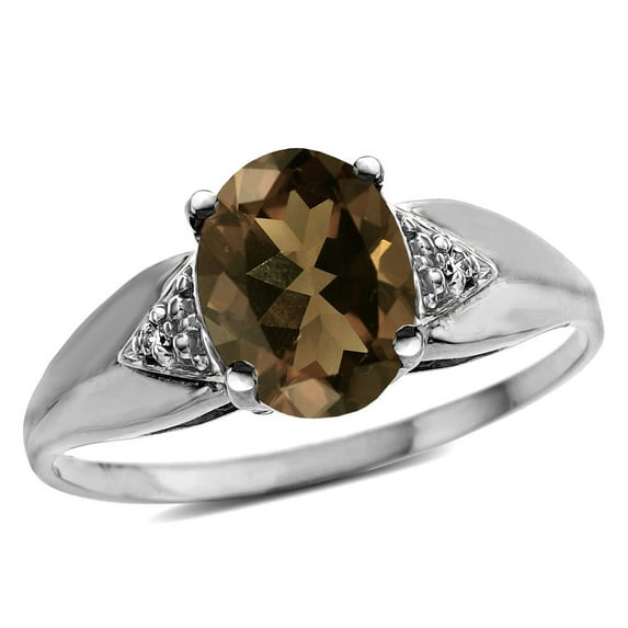 Tommaso Design� Genuine Smoky Quartz Ring