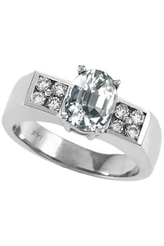 � Genuine White Topaz Ring
