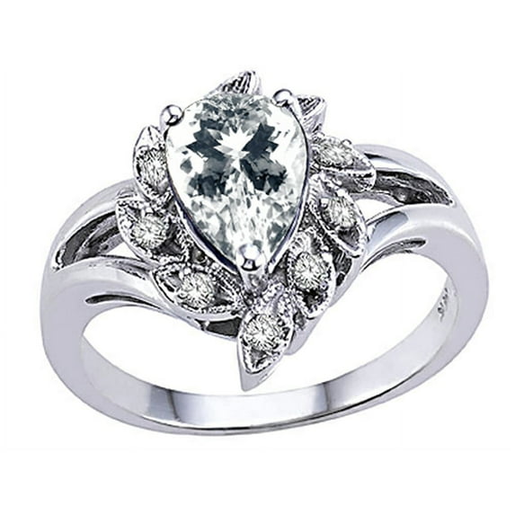Tommaso Design� Genuine White Topaz Ring