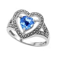 thumbnail image 1 of Tommaso Design� Heart Shape 6mm Genuine Blue Topaz Ring, 1 of 9