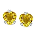 thumbnail image 1 of Tommaso Design� Heart Shape 6mm Genuine Citrine Love Earrings Studs, 1 of 9