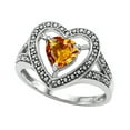 thumbnail image 1 of Tommaso Design� Heart Shape 6mm Genuine Citrine Ring, 1 of 9
