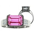 thumbnail image 1 of Tommaso Design� Octagon Cut 9x7mm Created Pink Sapphire Ring, 1 of 9