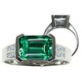 thumbnail image 1 of Tommaso Design� Octagon cut 9x7mm Simulated Emerald Ring, 1 of 9