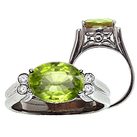 Tommaso Design� Oval 10x8 mm Genuine Peridot Ring