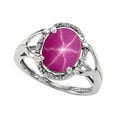 thumbnail image 1 of Tommaso Design� Oval 10x8mm Created Star Ruby Ring, 1 of 8