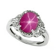 thumbnail image 1 of Tommaso Design� Oval 10x8mm Created Star Ruby Ring, 1 of 8