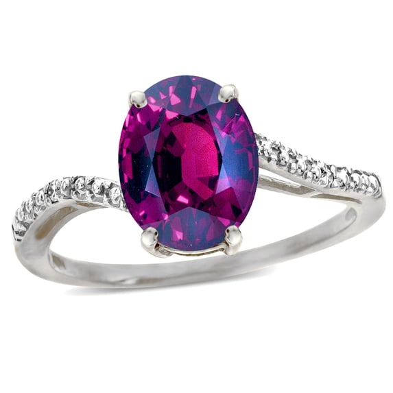 Tommaso Design� Oval 10x8mm Genuine Rhodolite Ring