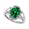 thumbnail image 1 of Tommaso Design� Oval 10x8mm Simulated Emerald Ring, 1 of 9